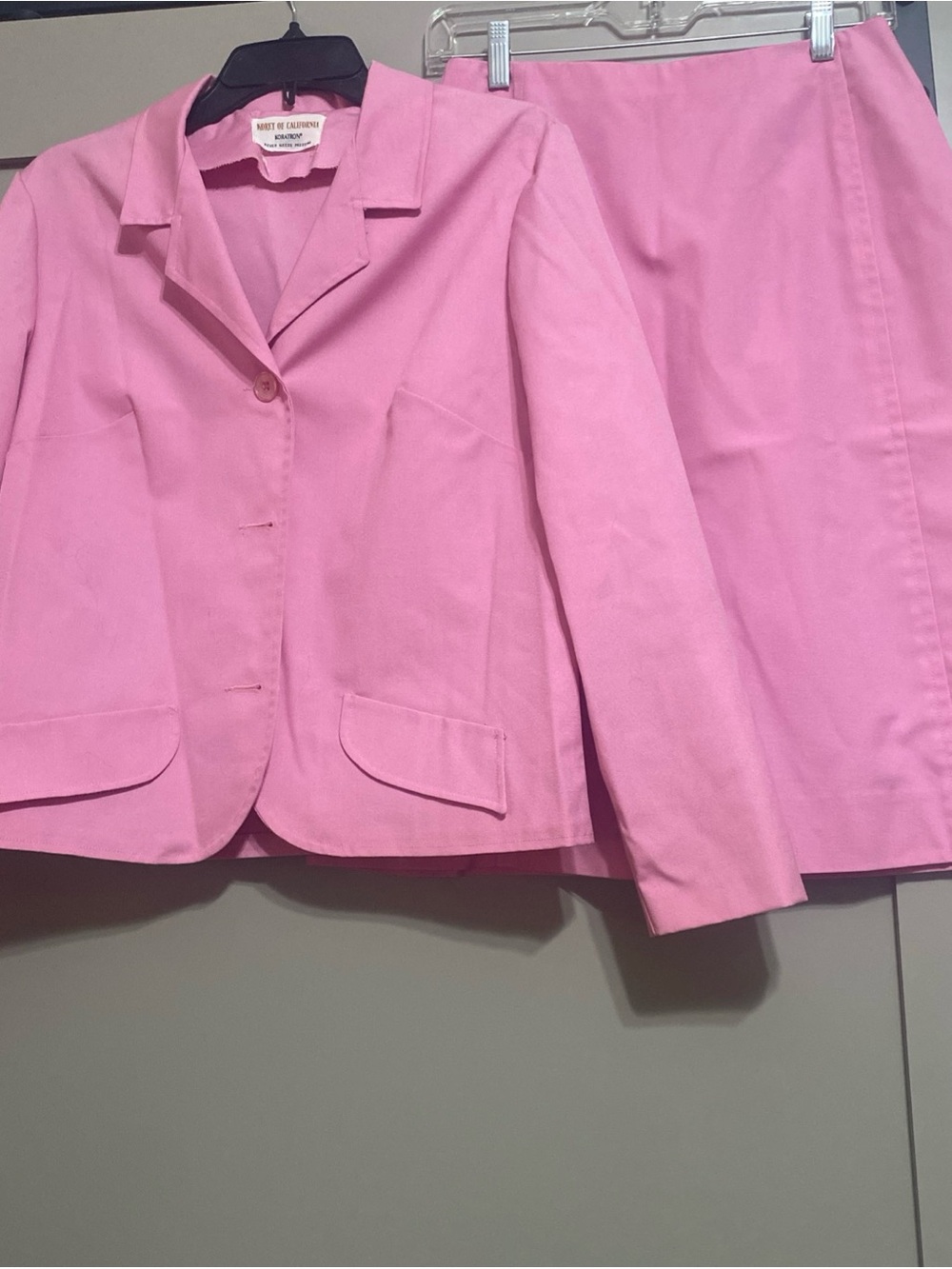 Vintage 70’s Pink Tailored Blazer & Skirt Set